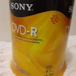 Sony 16x 4.7GB Blank DVD-R (100-Pack Spindal)
