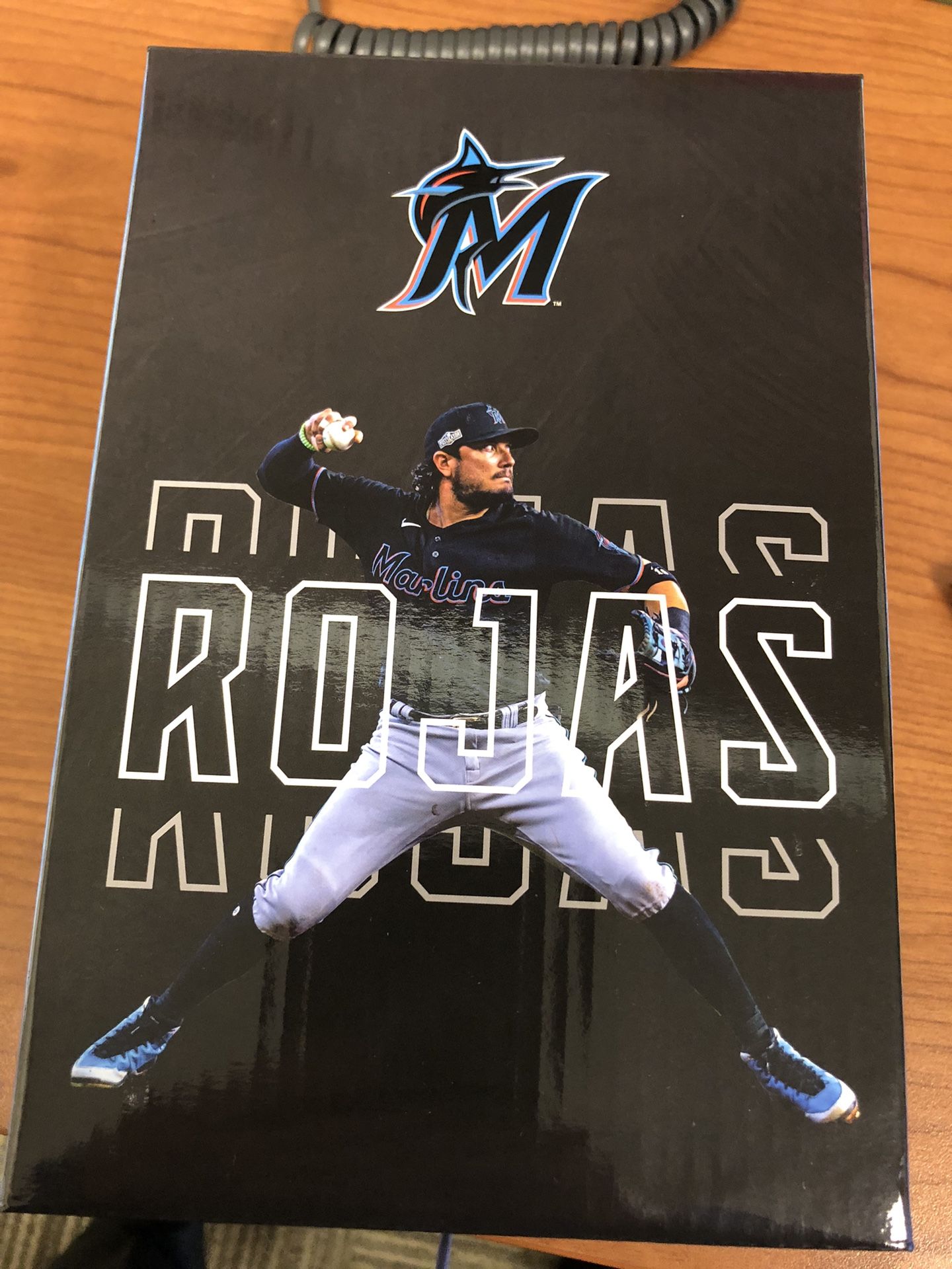 NIB SGA Miami Marlins Miguel Rojas Big Cleat Shoe Bobblehead Bobble Limited! New Original Box