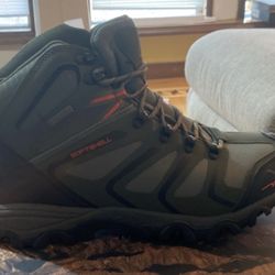 Nortiv8 Mens AEBANBAR 160448-M Green Lace Up Ankle Hiking Boots Size US 12. 