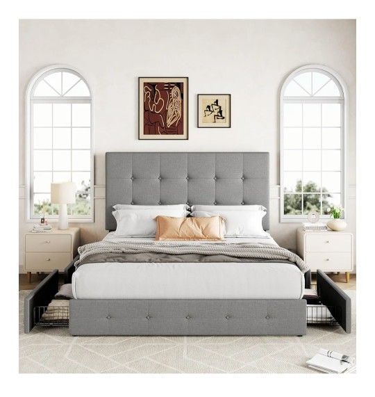 Queen Size Platform Bed Frame