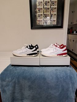 2 Pairs Of Jordan 2/3 University Red And Black 