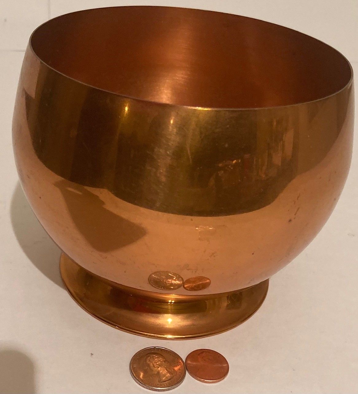Vintage Metal Copper Bowl, Dish, Container, Coppercraft Guild, Made in USA, Quality, 5 1/2" x 4 1/2", Home Decor, Table Display, Shelf Display
