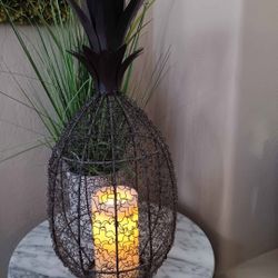 $5 Twisted Wire Pineapple Candle Holder. Candle NOT Included 19" Tall 