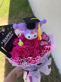 Rosas Eternas And Kurumi De Crochet Bouquet