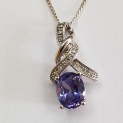 Sterling Silver Pendant On 18inch Chain 