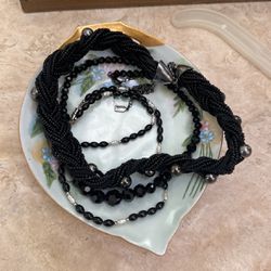 3 Black Necklaces 