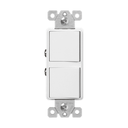 ENERLITES - Dual Rocker Switches, Three-Way - WHITE