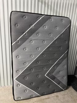 Gray Quilted Mattress with Black Border full  size