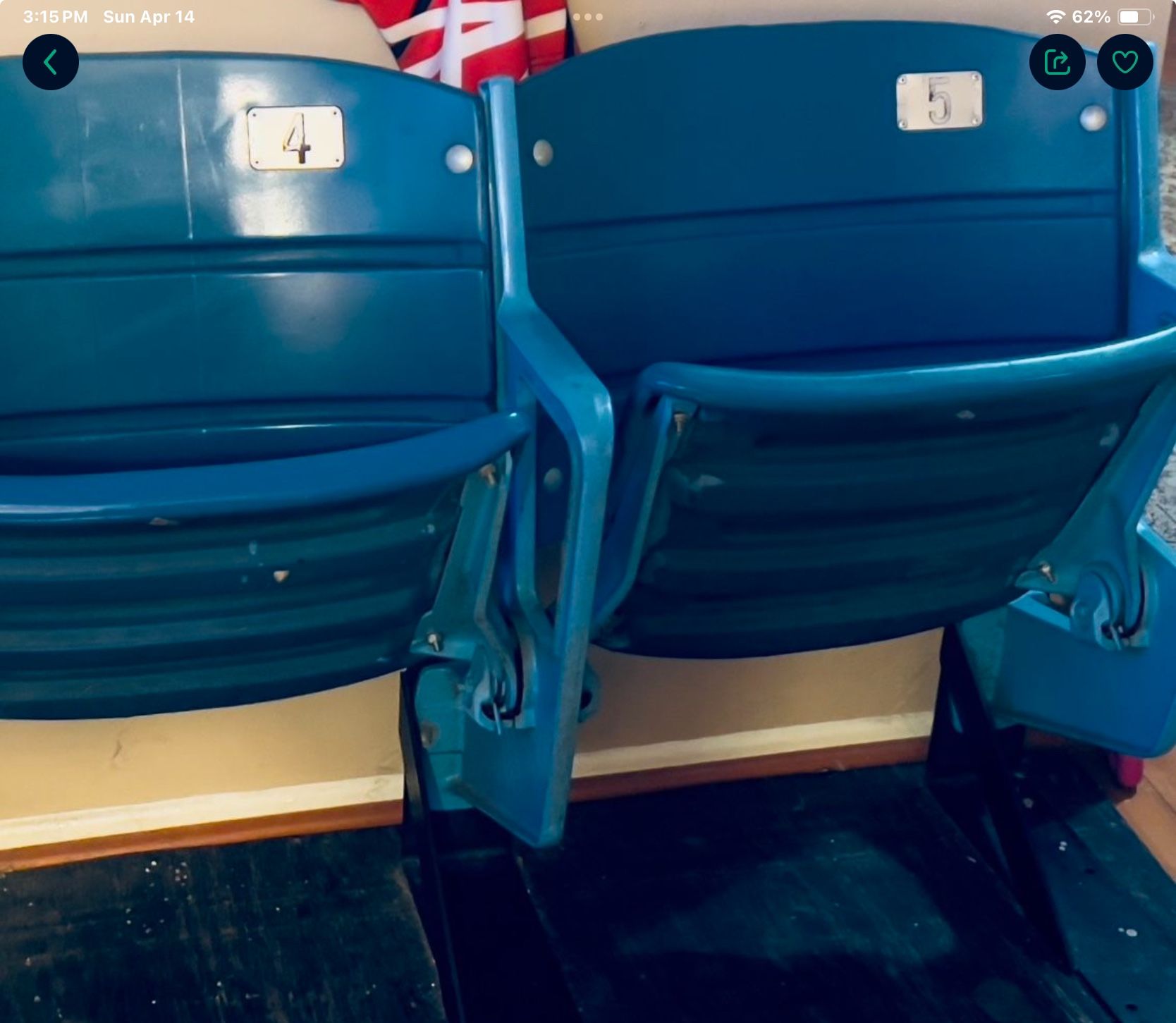 Authentic Original New York Yankee Stadium seats chairs