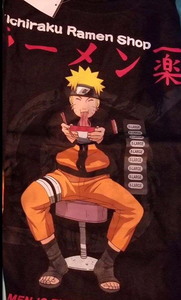 NEW!! Naruto eating Ramen shirt Best Offer