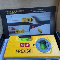 Preciso 2-In-1 Line Laser Level - Mini Torpedo Level With Light