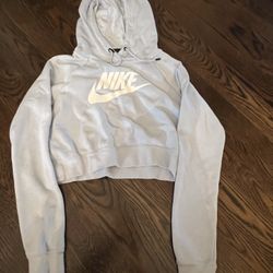 Light Blue Nike Crop Sweatshirt, XS