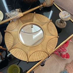 Prices Individually In Description Beautiful Gold Lamp Curtain Rod And Small Round Mirro