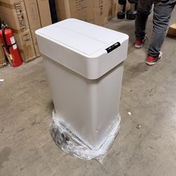 Touchless 16 Gal Smart Trash Can White – Motion Sensor Lid