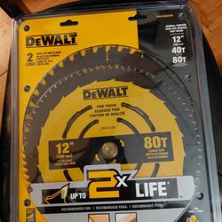 12" DEWALT SAW BLADE 2-PACK BRAND  NEW 