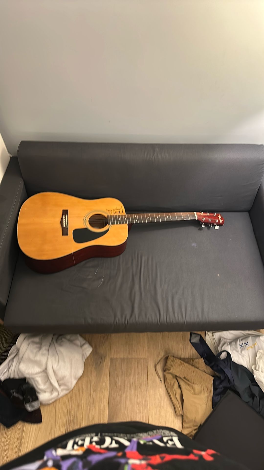 Fender acoustic guitar signed by clint black