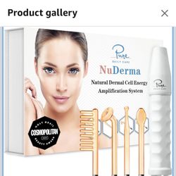 Pure Daily Care NuDerma Handheld Skin Therapy Wand Machine w/Neon – Anti-Aging - Skin Tightening - Wrinkle Reducing - Dark Circles – Clarifying - Hair