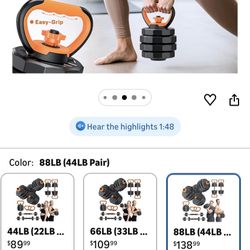 Adjustable Dumbbells 