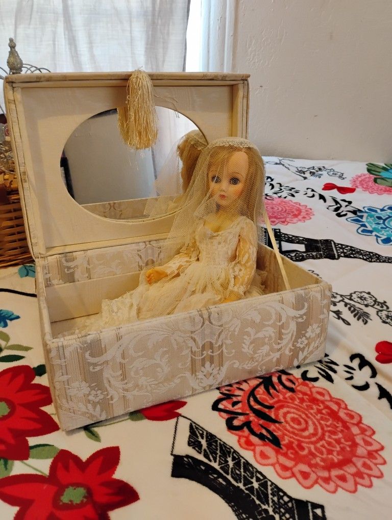 Antique Doll W/Keepsake Box