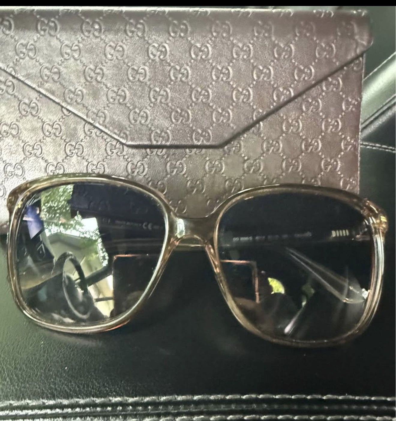 Authentic Gucci, Sunglasses With Gucci Carrying Case