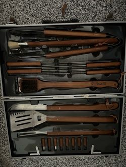 Outdoor grill cooking utensils