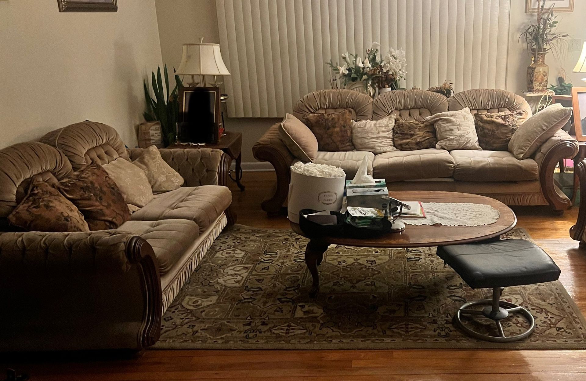 Antique Sofa/Loveseat Pair For Sale As-Is