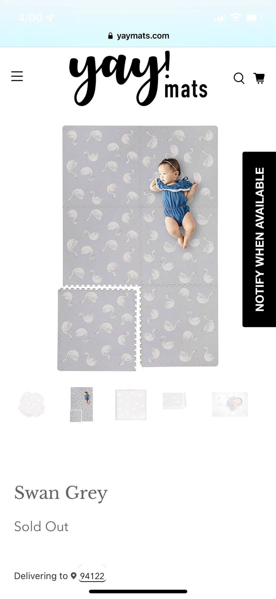 Baby Swan Foam Play Mat (6 Sets)