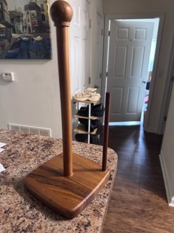 Natural Wood Paper Towel Holder