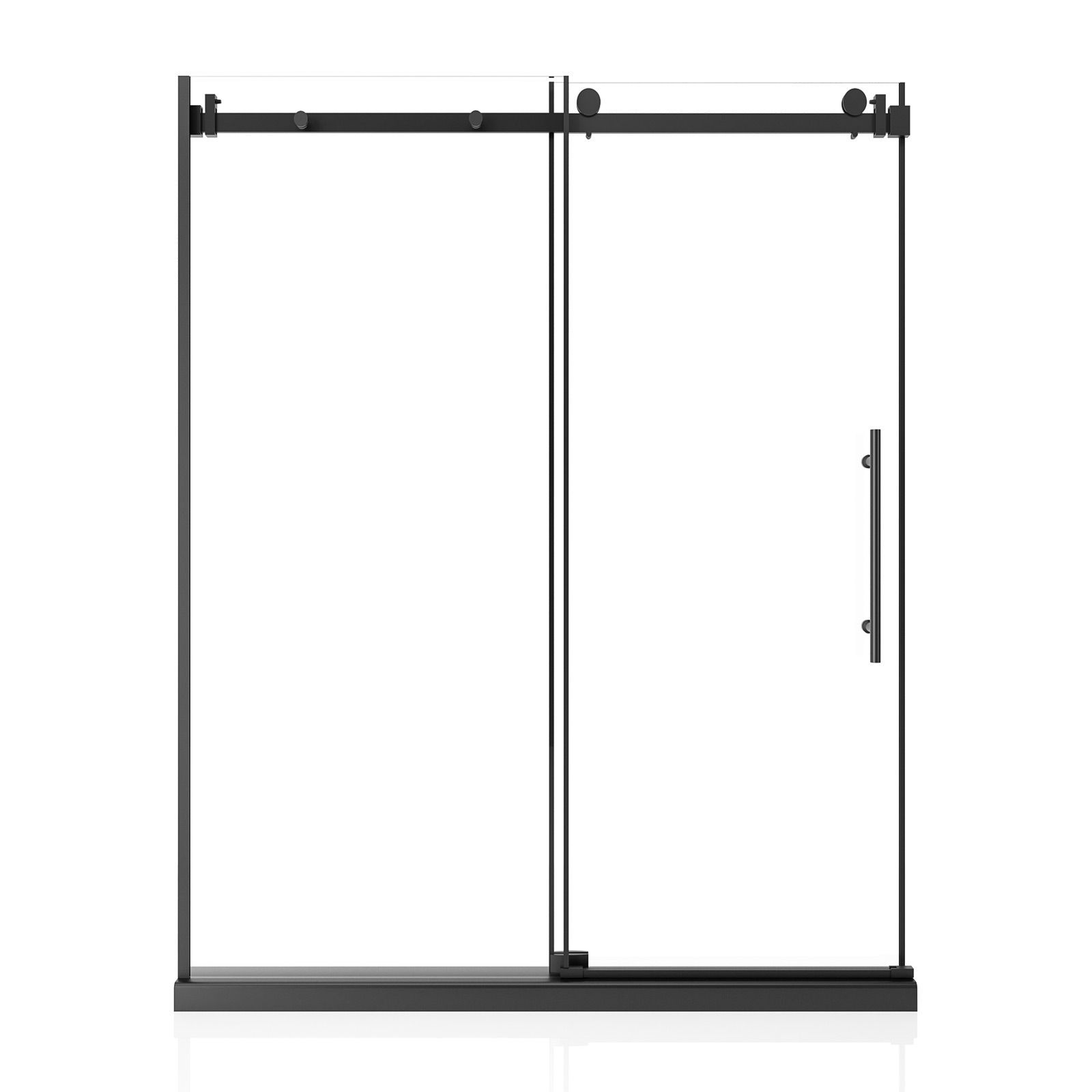 Shower Door, 60"x76", Matte Black