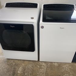 Whirlpool Set Washer And Dryer Electric Good Condition We Delivery 