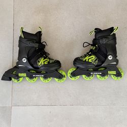 K2 Raider Skates Size 4-8 (Lime Boys) 