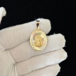 14K Two Sided Religious Pendant 