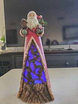 Light up Wooden Santa