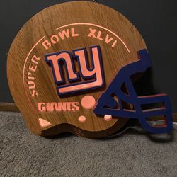 New York Giants Wood Sign