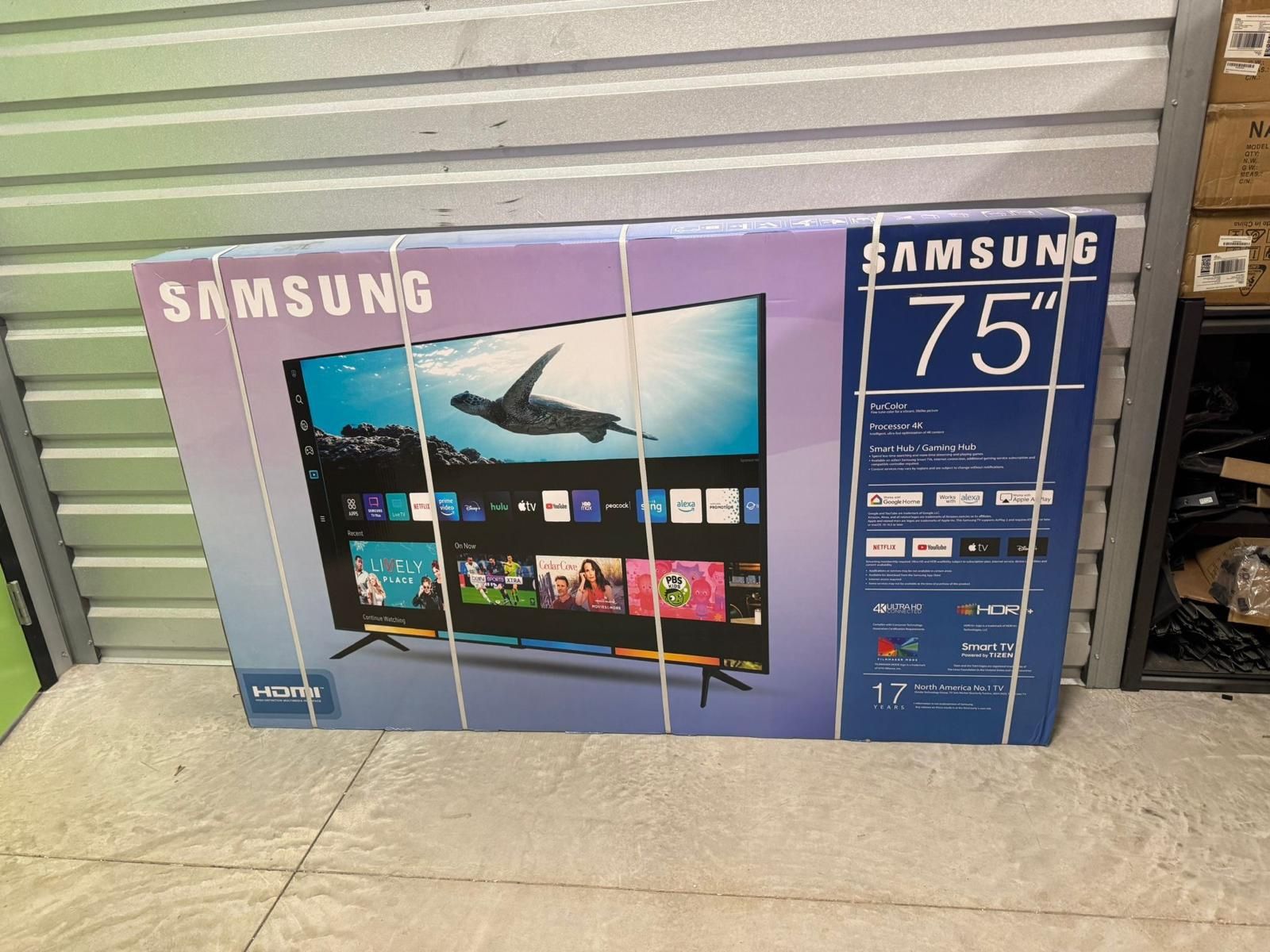 HD376 75” Samsung smart 4k led Uhd tv floor model