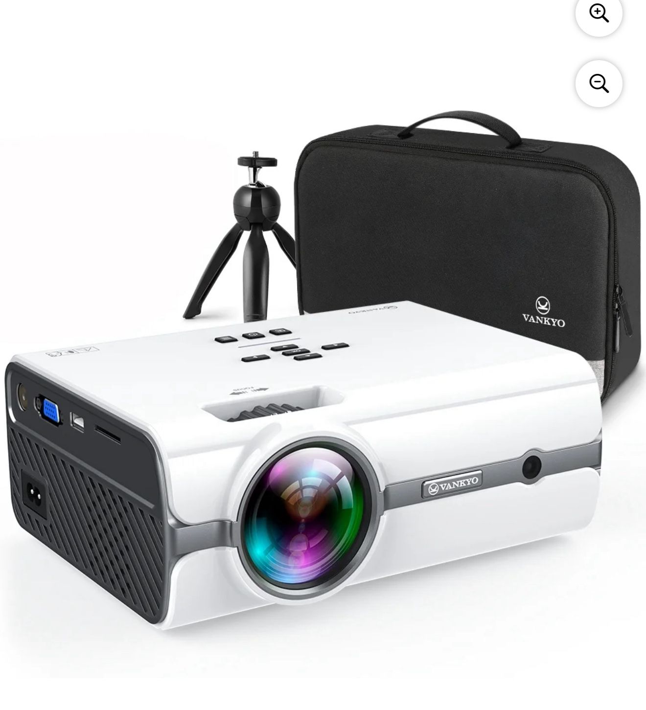 Leisure 410 Native 720P LCD Home Theater Projector, Portable Projector compatiable with iOS/Android Connection, HDMI, PS4, VGA, USB for Home En