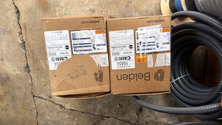 Belden  1000 ft car cat 5e  cable wiring two new boxes