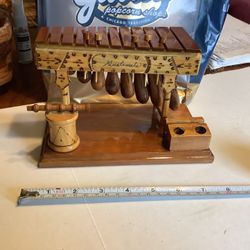 Souvenir from Guatemala Vintage miniature Marimba traditional percussion instrument type of xylophone with resonators Excellent condition made from Gu