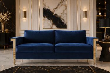 BLUE VELVET & GOLD SOFA 💙✅