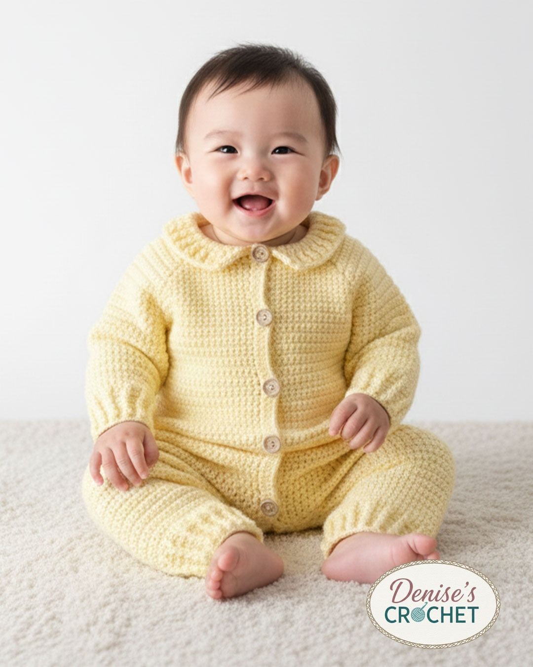 HANDMADE Crochet Jumpsuit 0-3 Months