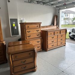 6 Piece King Size Bedroom Set  ( No Mattress)