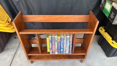 VHS storage rack with Disney’s VHS Lot vintage