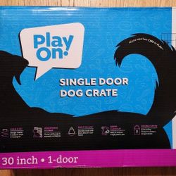 Play On Single Door Dog Crate, M 30Lx19Wx21H