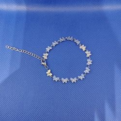 Silvertone Butterfly Bracelet 