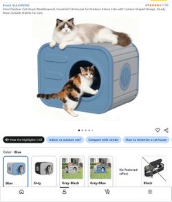Insulated cat house non toxic durable