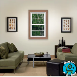 JELD-WEN V-2500 36" x 60" White Exterior White Interior Vinyl Double Hung Window Double Pane Glass with Grids (Full Screen Included)