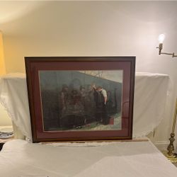 Framed Lee Teter “Reflections” Vietnam Memorial Print- 34x27 