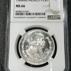 1964 MO Mexico Peso MS66 NGC