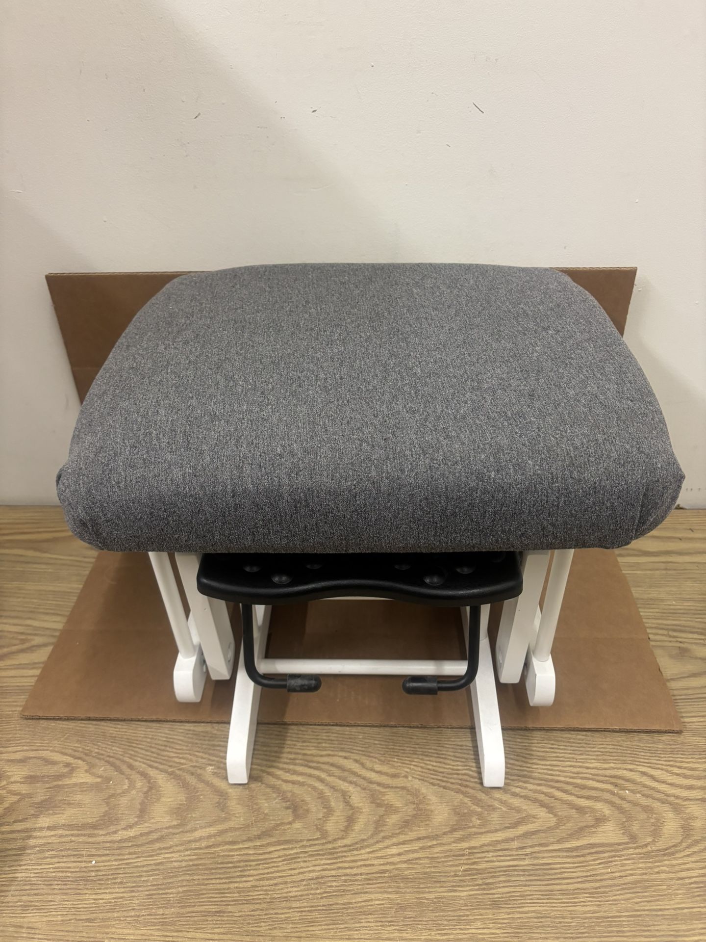 New Gray White Gliding Nursing Ottoman Footstool