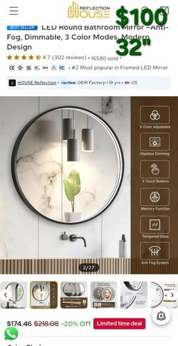 Large bathroom LED mirror NEW